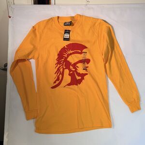 USC Trojans Gold Long Sleeve T-Shirt Adult Small 100% Cotton Steve & Barry's